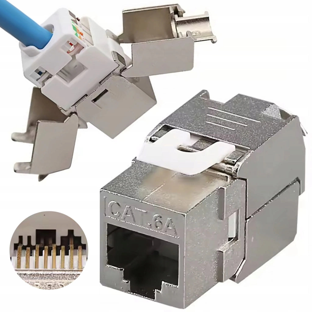 Modulo Keystone RJ-45 STP FX-RJ45-6A-16 – Categoria 6A Classe EA | 500 MHz, 10 Gb/s
