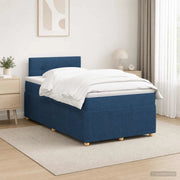 Letto box spring con materasso Blu 120 x 200 cm Tessuto 3451446