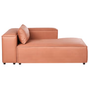 Chaise Lounge a sinistra Rivestimento in tessuto marrone dorato stile moderno