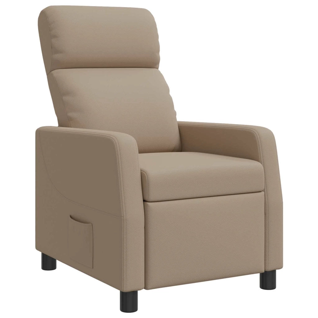 Divano Sedia-Poltrona reclinabile Cappuccino Similpelle 620874