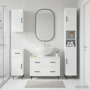 Set di Mobili da Bagno da 4 Pezzi HAARLEM Bianco Lucido 3417940