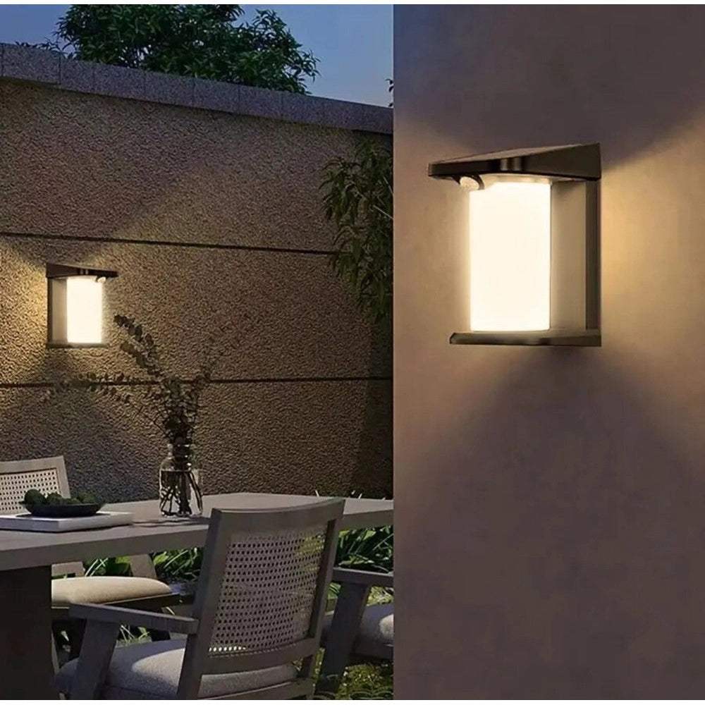 Trade Shop - Applique Parete Led Luce 3000k 6500k Pannello Solare Sensore Movimento Yh0619-pir -