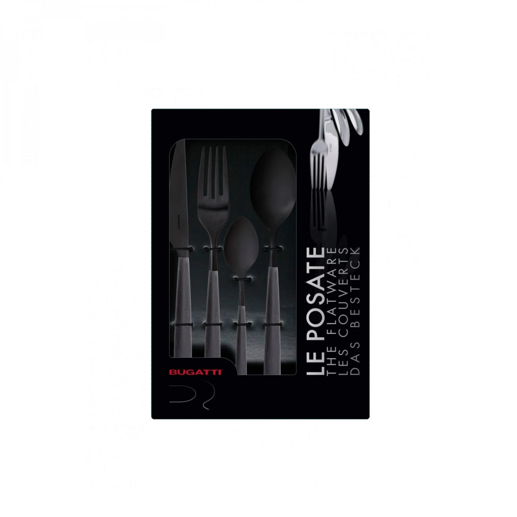 ATHENA Black Diamond, Posate Set 24 pz, Scatola Window, Casa