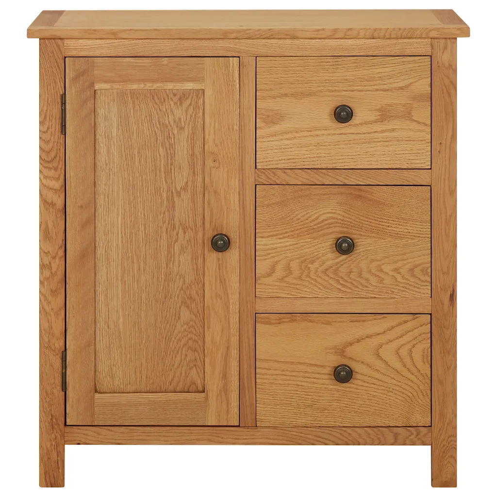 Credenza | Madia | Buffet da pranzo | Armadio da pranzo 70x35x75 cm Legno Massello di Rovere