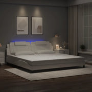 Giroletto Viana con LED senza Materasso Bianco 200x200 cm 3214044