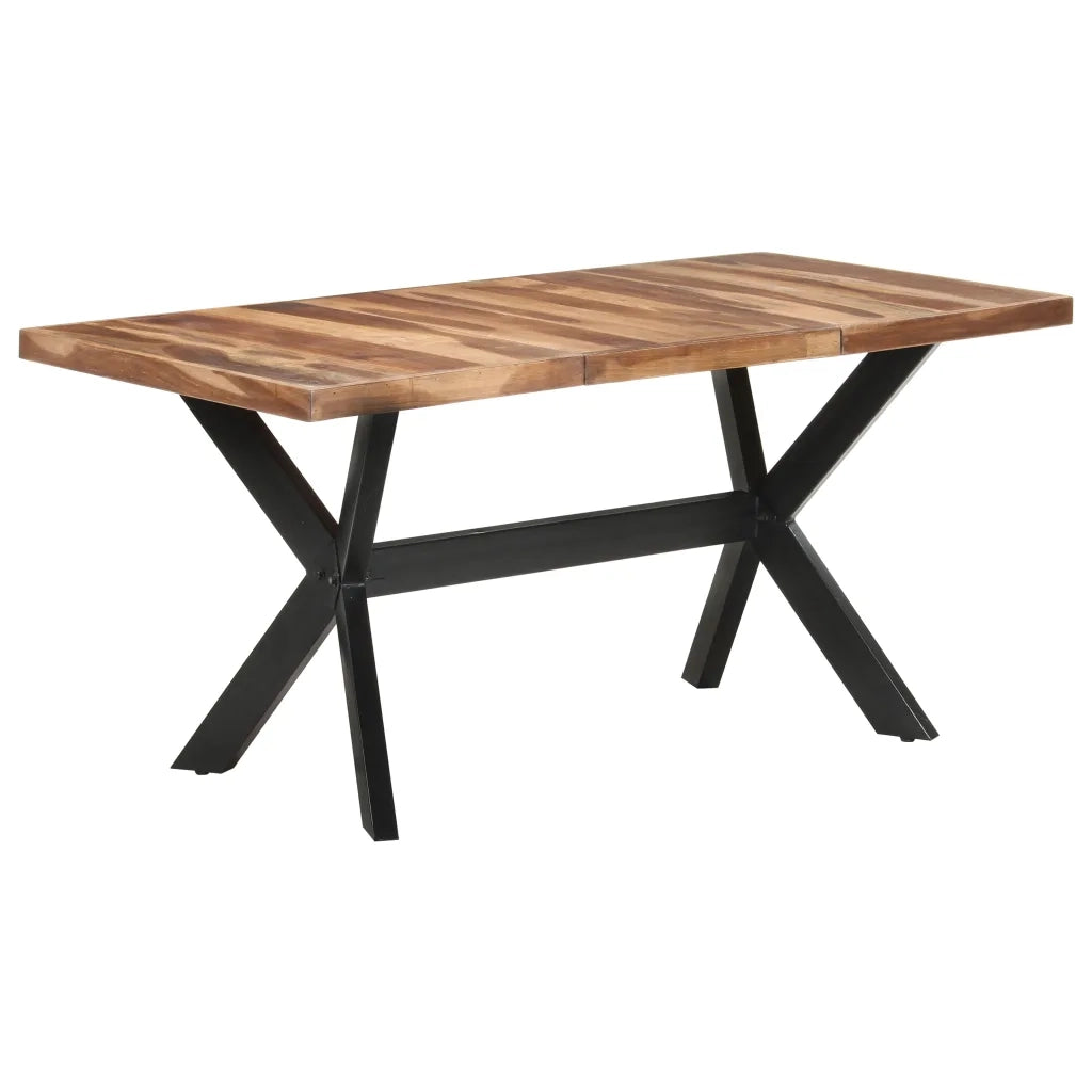 Tavolo da Pranzo 160x80x75 cm Legno Massello con Finitura Miele cod mxl 11951
