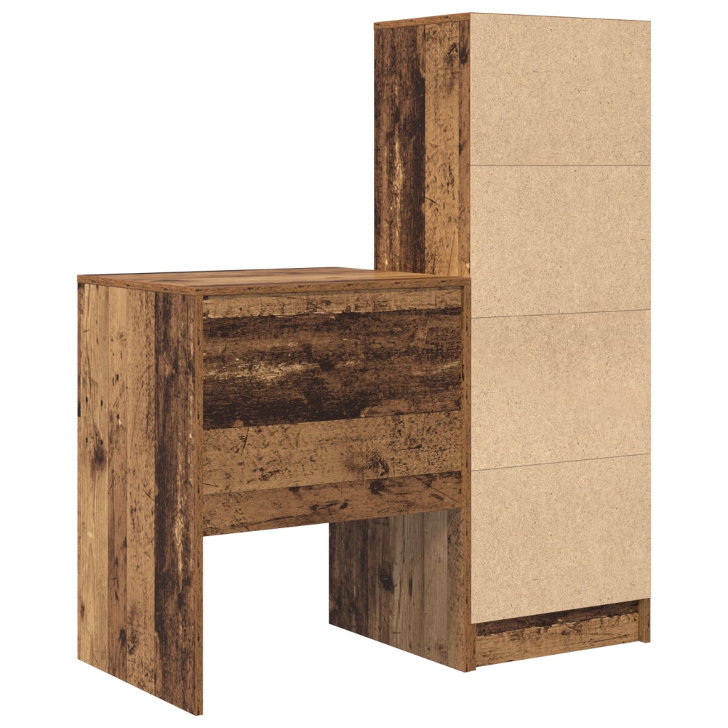 Scrivania con Storage Legno Vecchio Legno Ingegnerizzato