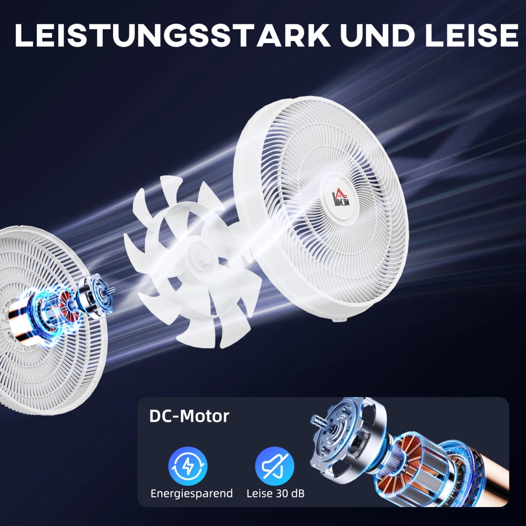 Ventilatore 3 Modi LED Oscillante ¨C zephmum ¨C Plastica Bianco