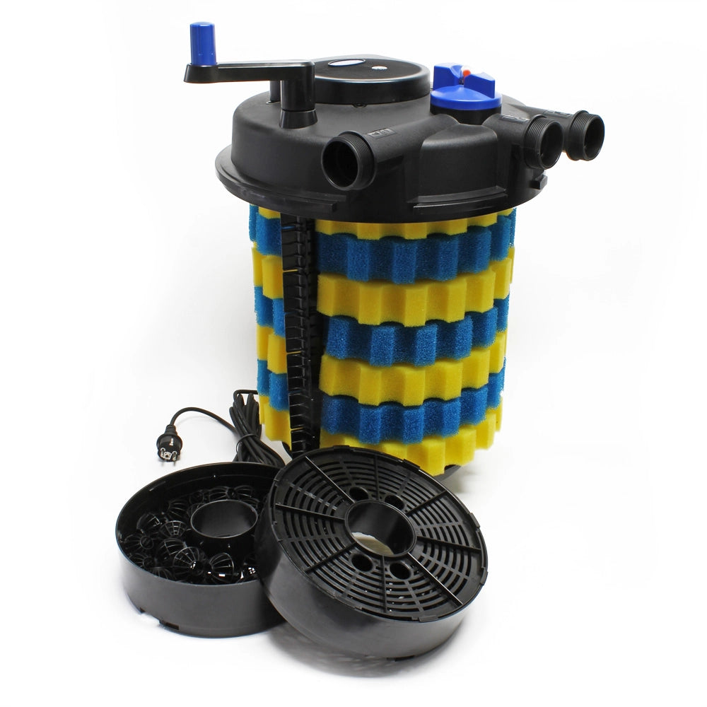 Set filtrante per laghetto CPF-50000 fino a 80000l UVC 55W Pompa NEO12000 Tubo
