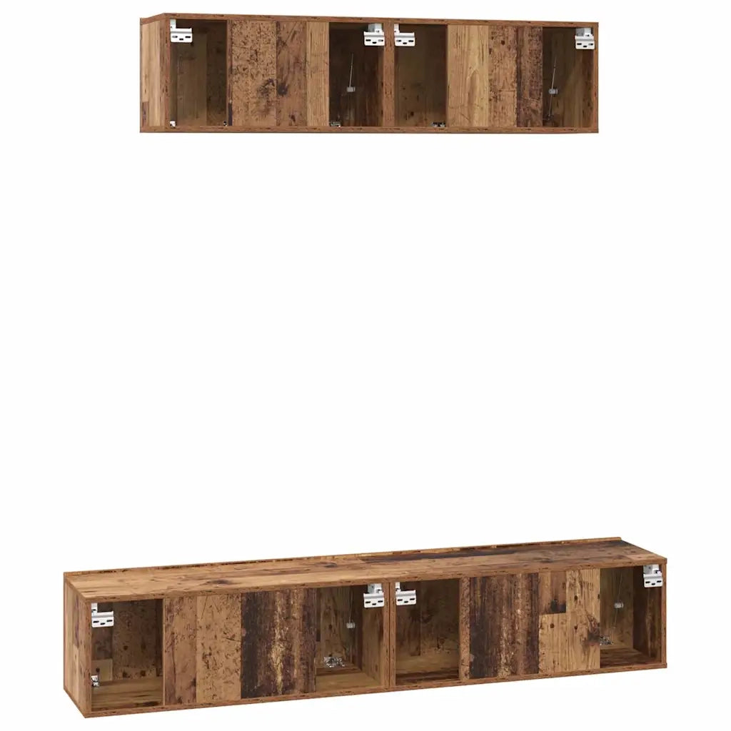 Set mobile TV 4 pcs Legno vecchio Legno multistrato 3393360