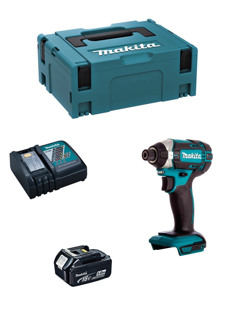 Avvitatore ad Impulsi MAKITA DTD152RTJ1 (1 x 5,0 Ah + DC18RC + MAKPAC 2)