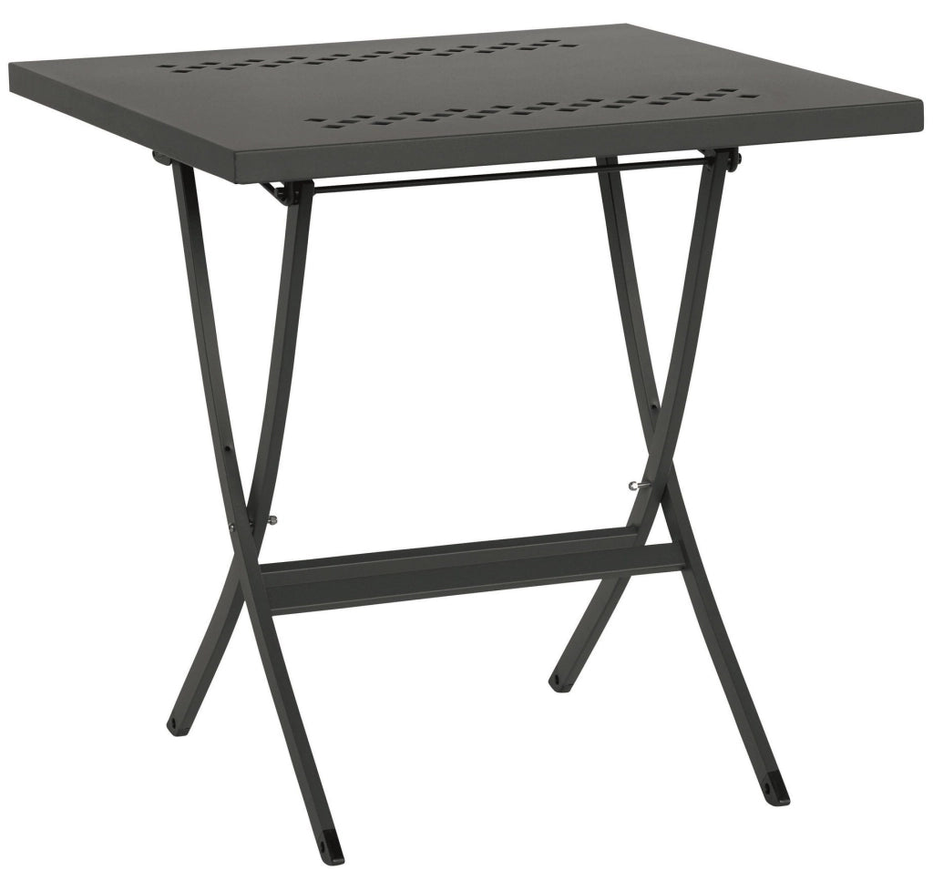 Tavolo da Giardino Pieghevole 80x80x75 cm in Acciaio RD Italia Hermes 80 Antracite