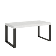 Tavolo allungabile 90x200/304 cm Tekno bianco frassino telaio Antracite