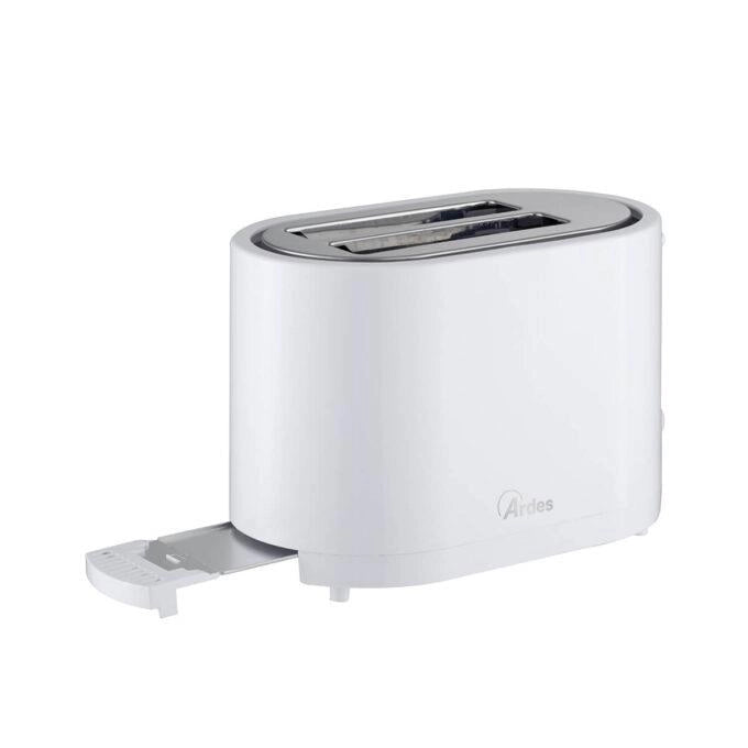 ARDES ARTOAST01 TOSTAPANE ELETTRICO CON 2 PINZE E 7 LIVELLI DI DORATURA 750W COLORE BIANCO