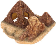 Ornamento per acquario a forma piramidale - Aspetto realistico - Decorazione per acquario - Sicuro - Dimensioni 16 x 15 x 8,5 cm - Materiale duraturo e eco-sostenibile - Decorazione per acquario naturale