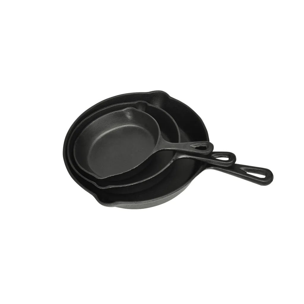Set 3 Padelle in Ghisa Bistecchiere per Barbecue CFW7833498
