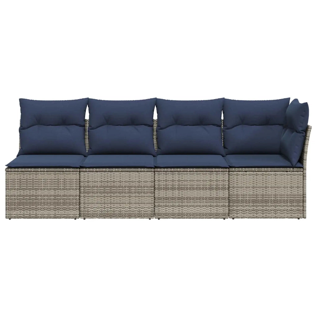 | Divano da giardino | Grigio 227 x 62 x 69 cm polyrattan 366150