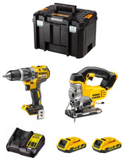 DeWALT Kit DWK200 (DCD796 + DCS331 + 2 x 2,0 Ah + DCB107 + TSTAK VI)