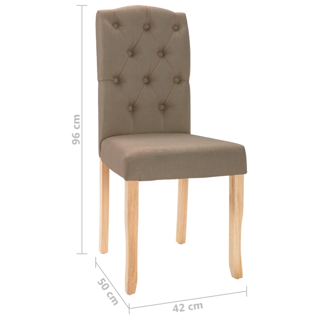 Sedie da Pranzo 4 pz Grigio Talpa in Tessuto cod mxl 29673