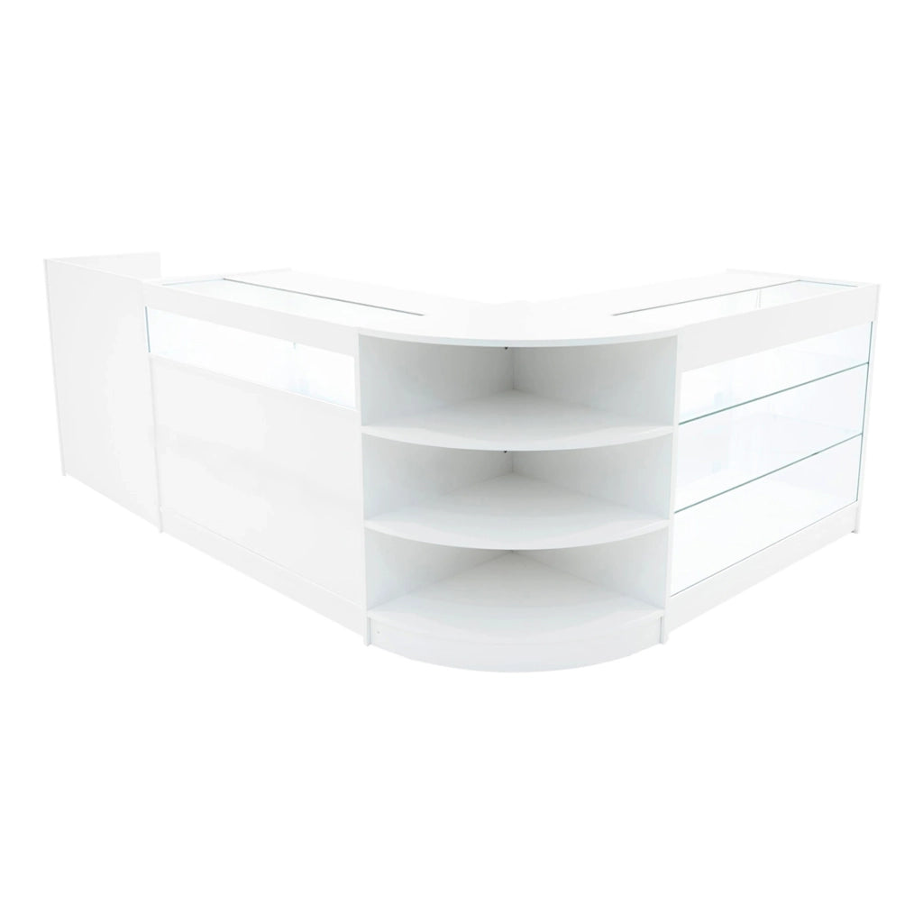 Set Banconi Bianco Hyperion LED K1200 B1200 LM60 TB60 con Serrature e Vetrina
