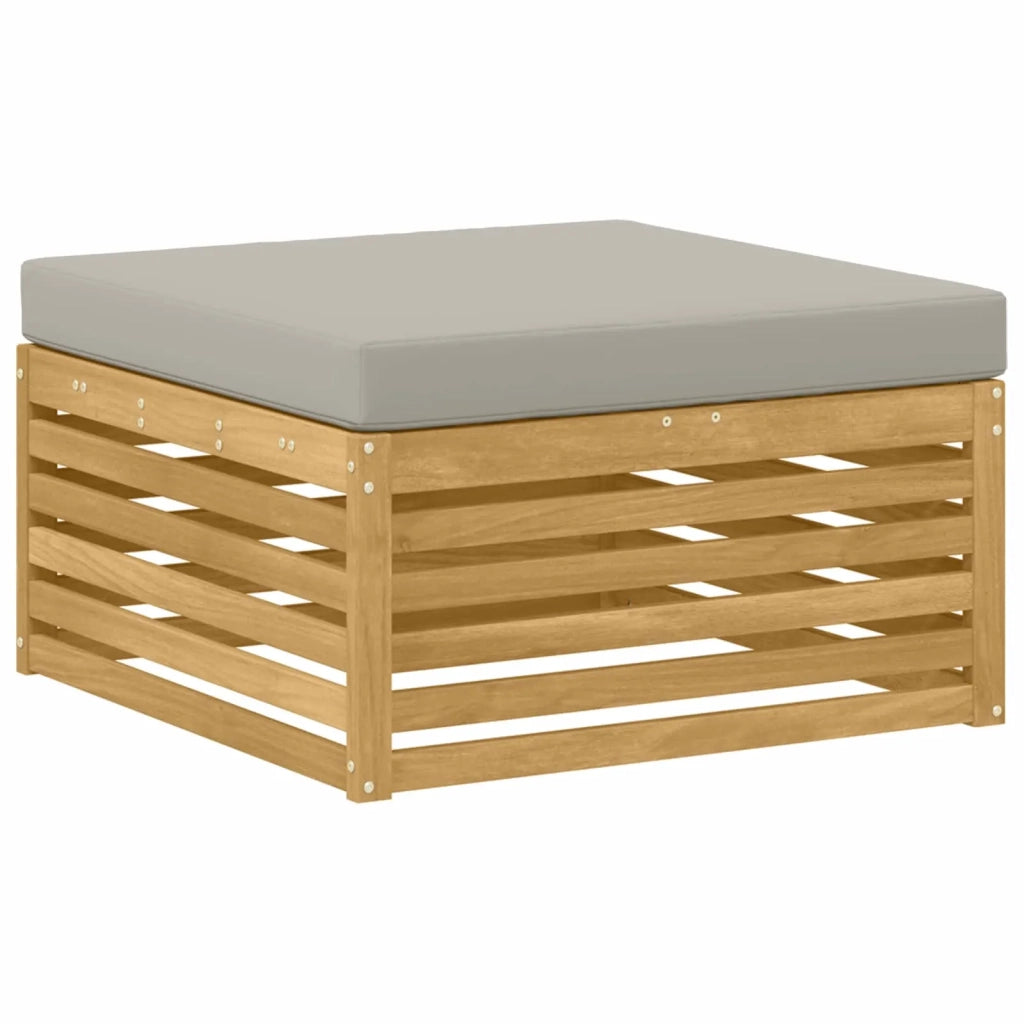 Set di divani da esterno 5 pz Bianco e Grigio Chiaro 3390331