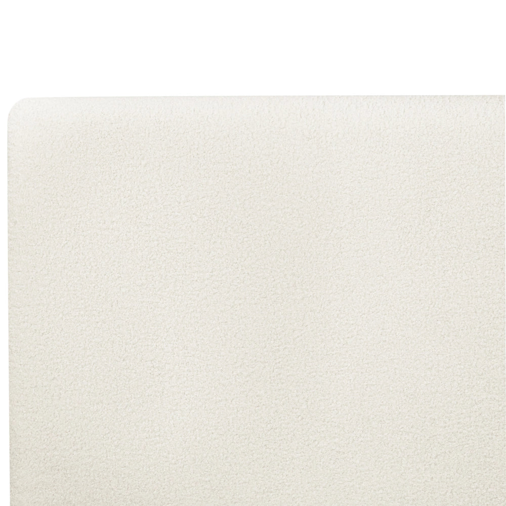 Letto LED in stile giapponese in frassino marrone 160 x 200 cm testata impiallacciata in legno bouclé a basso profilo camera da letto