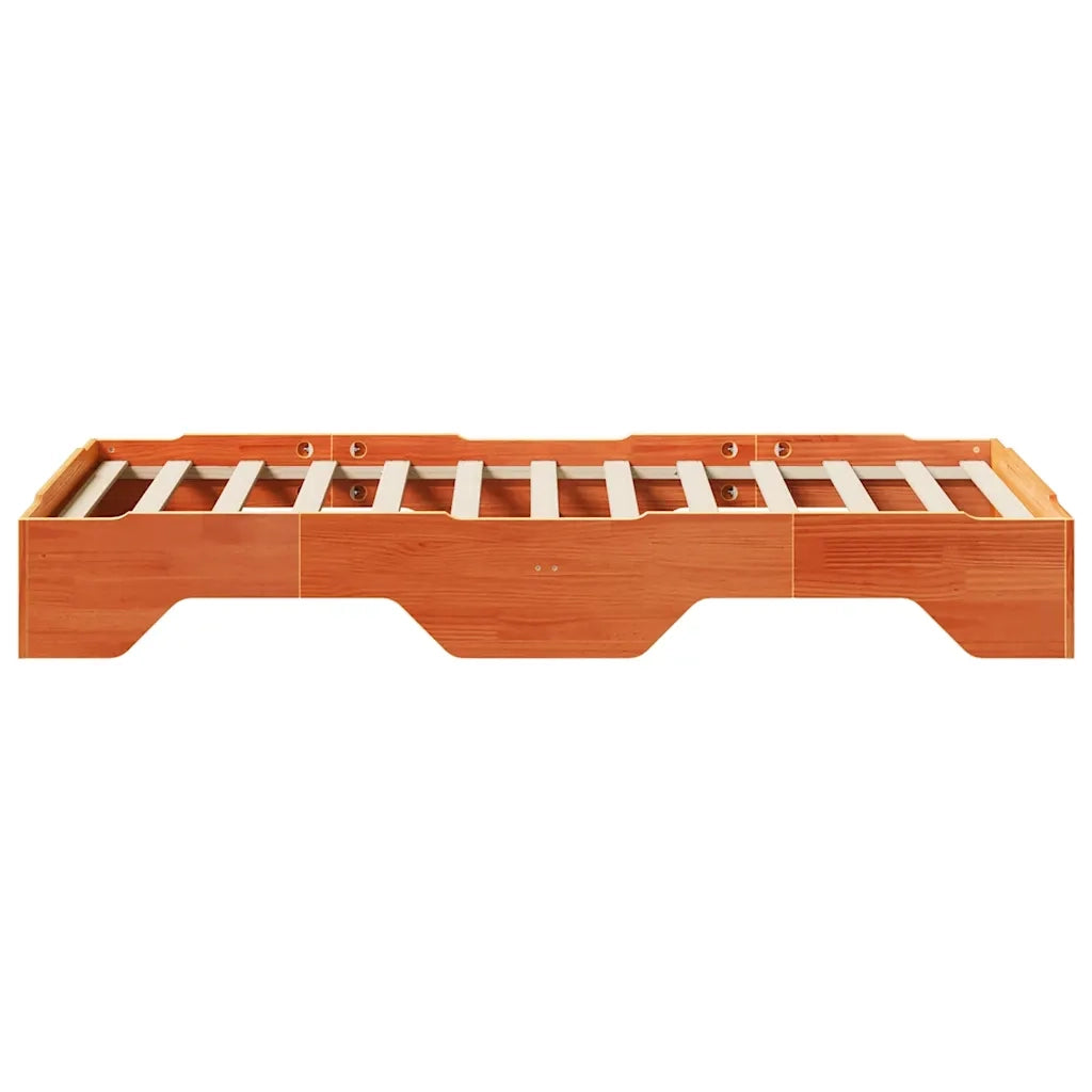 Giroletto senza Materasso impilabile Marrone Cera 75x190 cm 859213