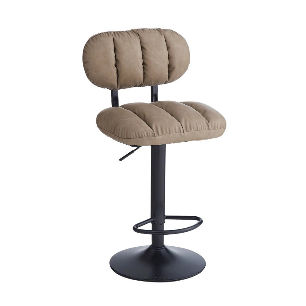 Sgabello bar ecopelle tortora Tati – Stile e comfort in un design contemporaneo