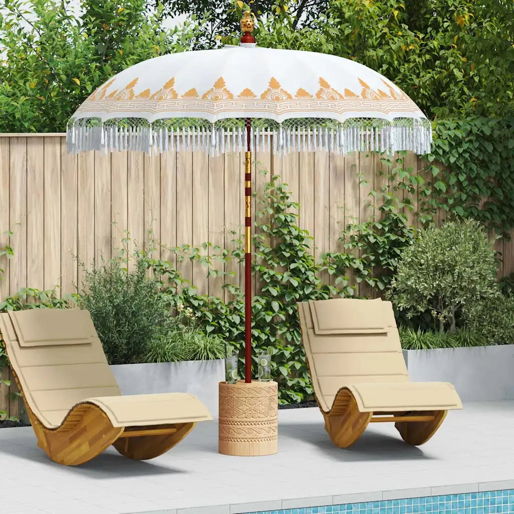 Parasol Balinese 260 Crema 210-220 cm Cotone e legno massello 3356886