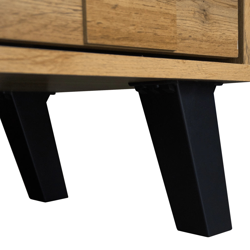 OKWISH Mobile TV con 2 Ante e 2 Vani Aperti, Cerniere Ammortizzate, Stile Moderno, per Soggiorno, 160,5 x 35,5 x 45 cm