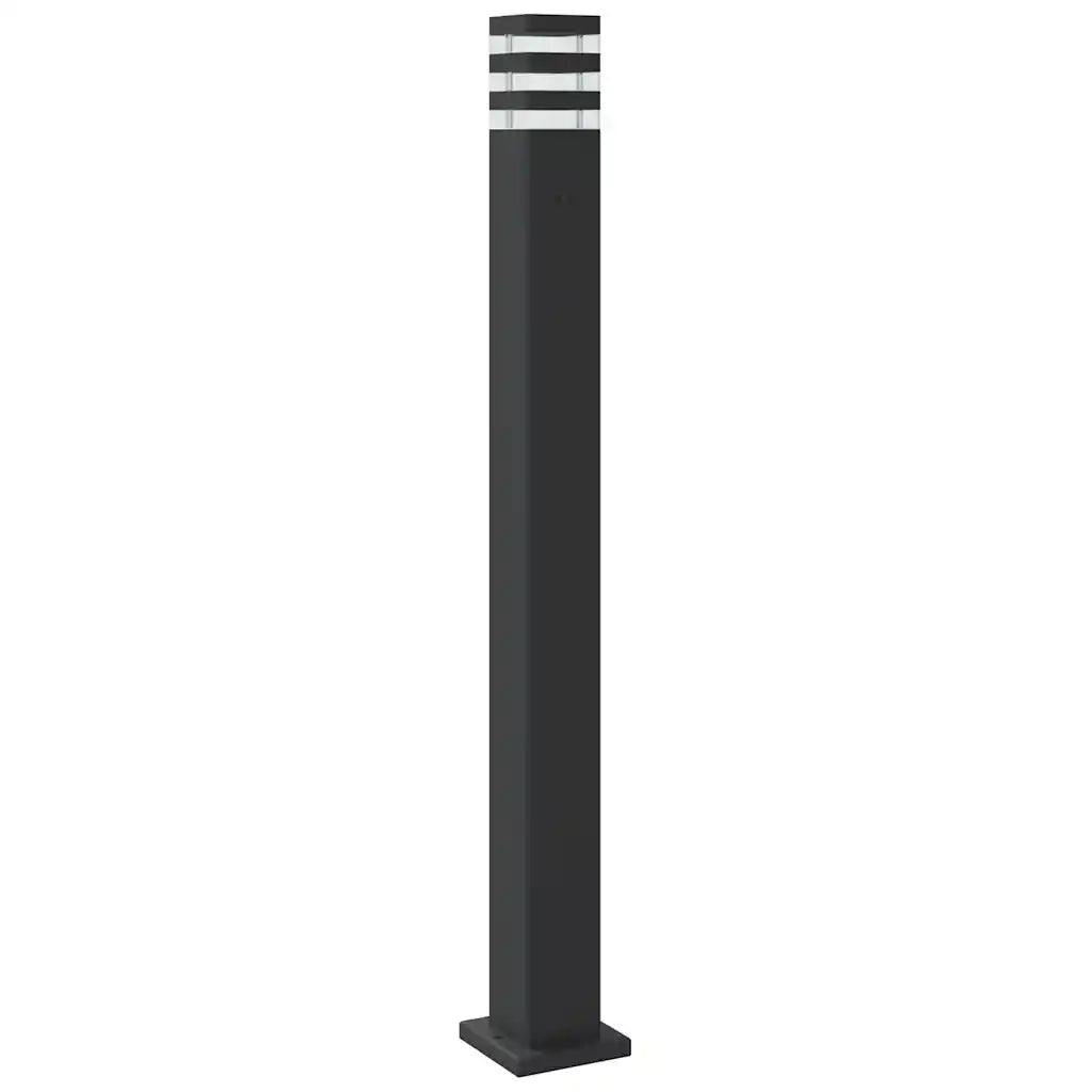 Lampade Terra per Esterni con Sensori 3pz Nere 110cm Alluminio 4006404