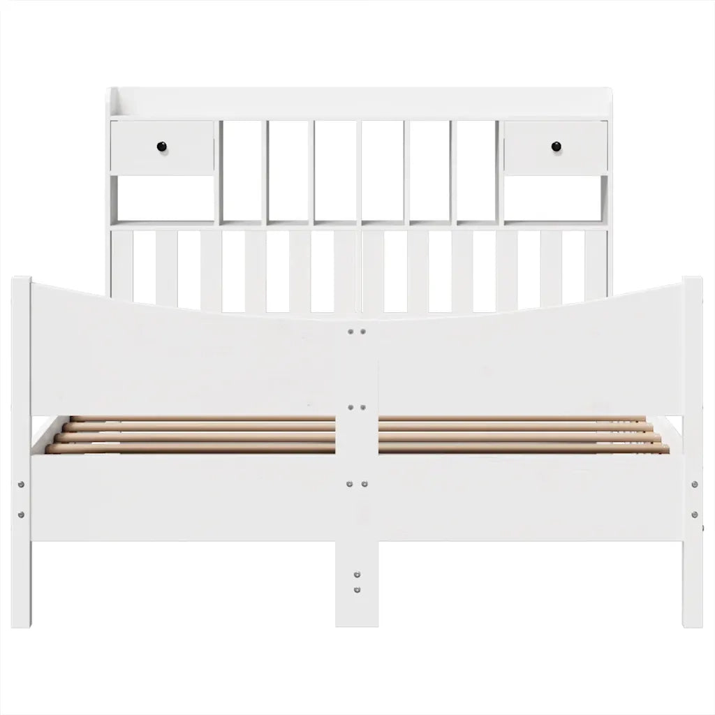 Giroletto senza Materasso Bianco 150x200 cm Legno Massello Pino 3323375