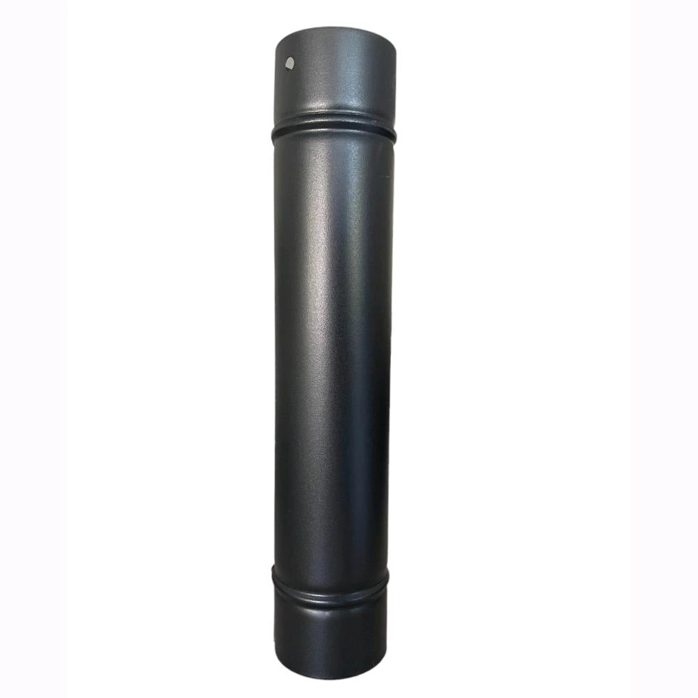 Tubo per Stufa a Legna in Lamiera porcellanata per Canna Fumaria Nero 10x100H cm