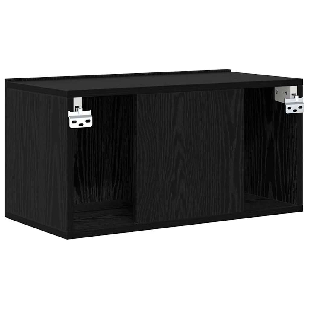 Set mobile TV 2 pz-Set di 2 Credenza per TV Nero 60 x 30 x 30 cm Legno multistrato