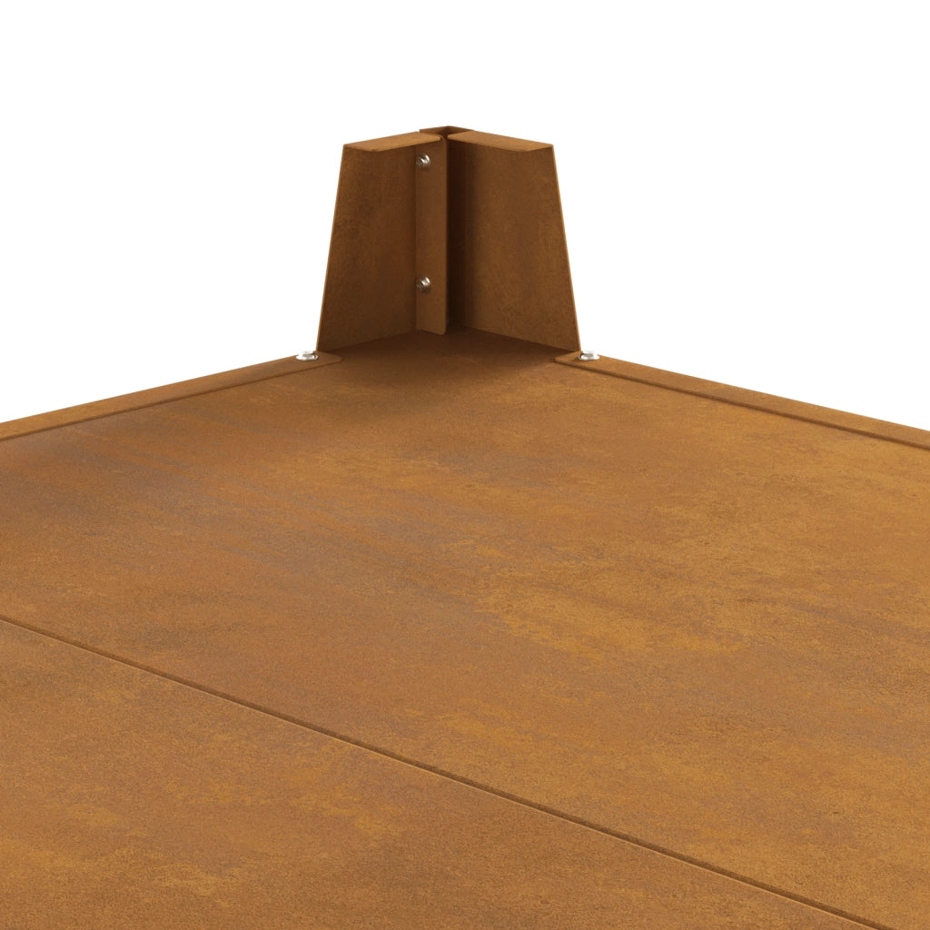 Braciere Quadrato 80x80x43 cm in Acciaio Inossidabile di