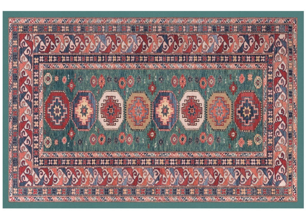 Tappeto Antiscivolo Stampa Digitale Linea Emozioni D'Oriente Dis. Kazak - 154x239 - Kazak