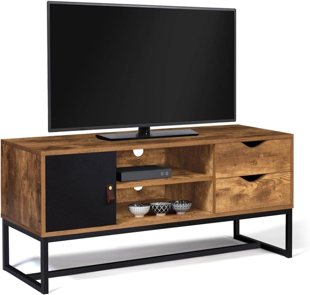 Porta TV CHICAGO a 2 cassetti con armadio dal design industriale