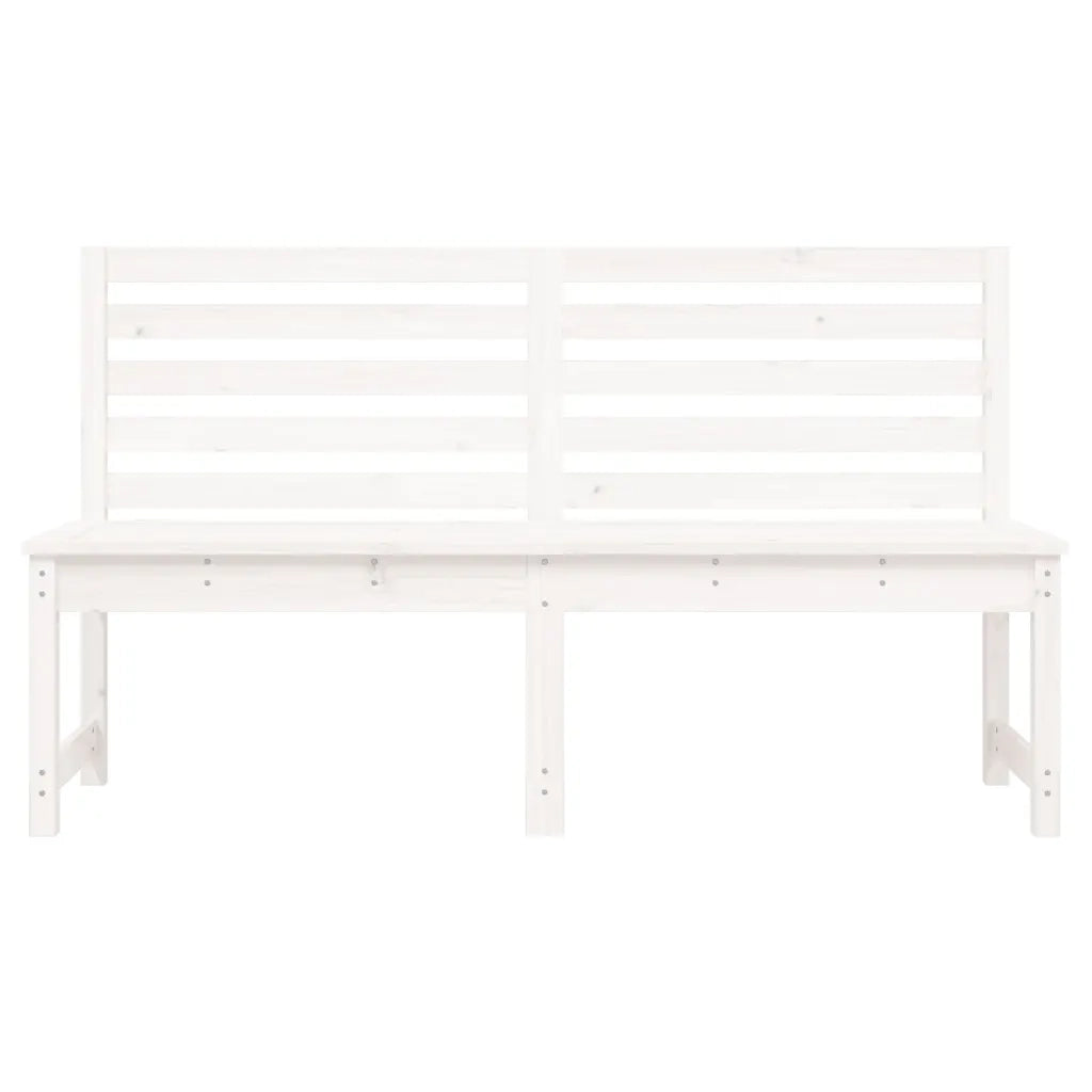Panca da Giardino Bianca 157,5 cm in Legno Massello di Pino 824040