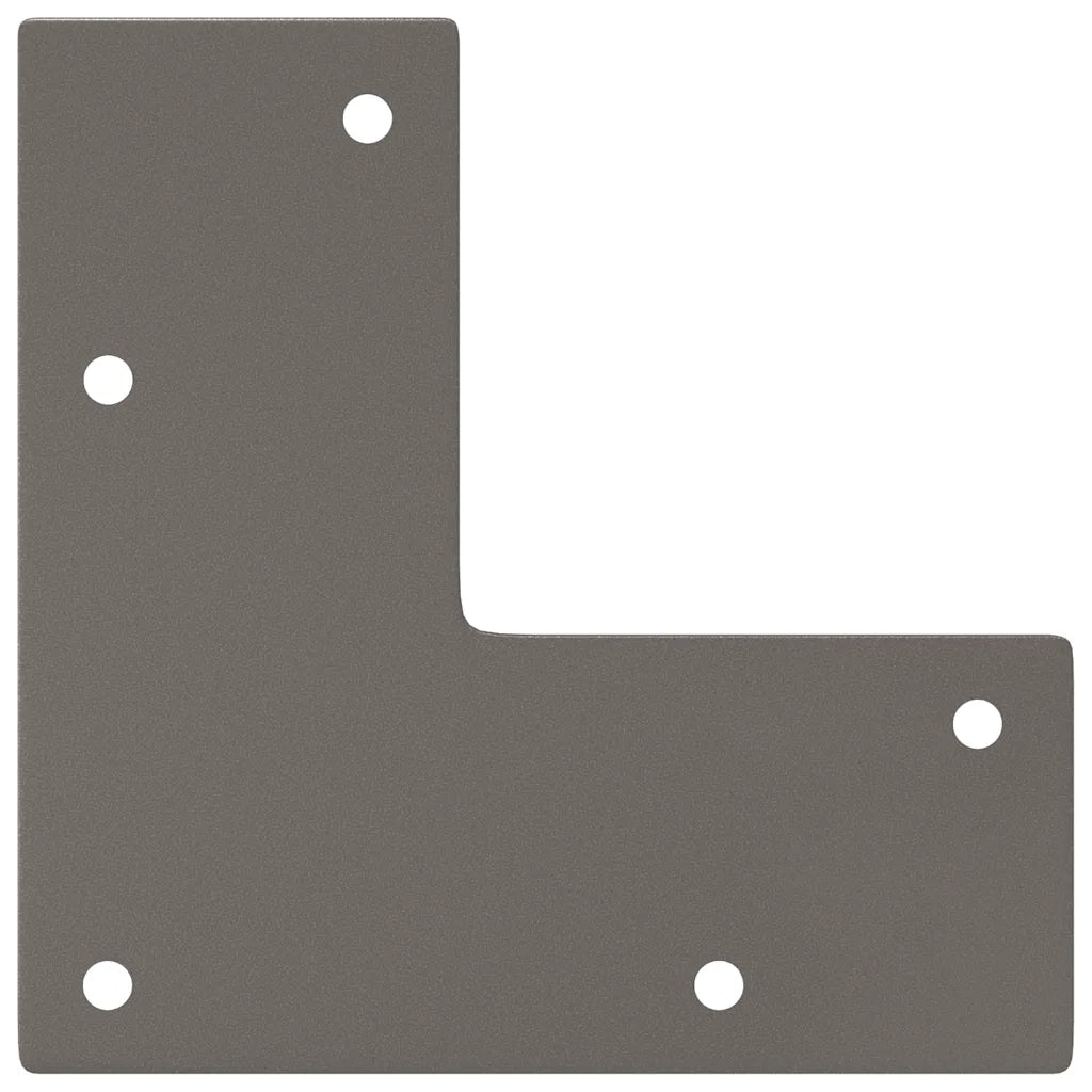 Gambe a forcina per tavolino 4 pz in acciaio naturale 20 cm in acciaio massiccio 4012415