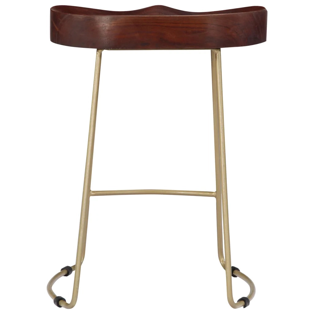 Sgabelli da Bar Gavin 2 pz Legno Massello di Mango cod mxl 73293