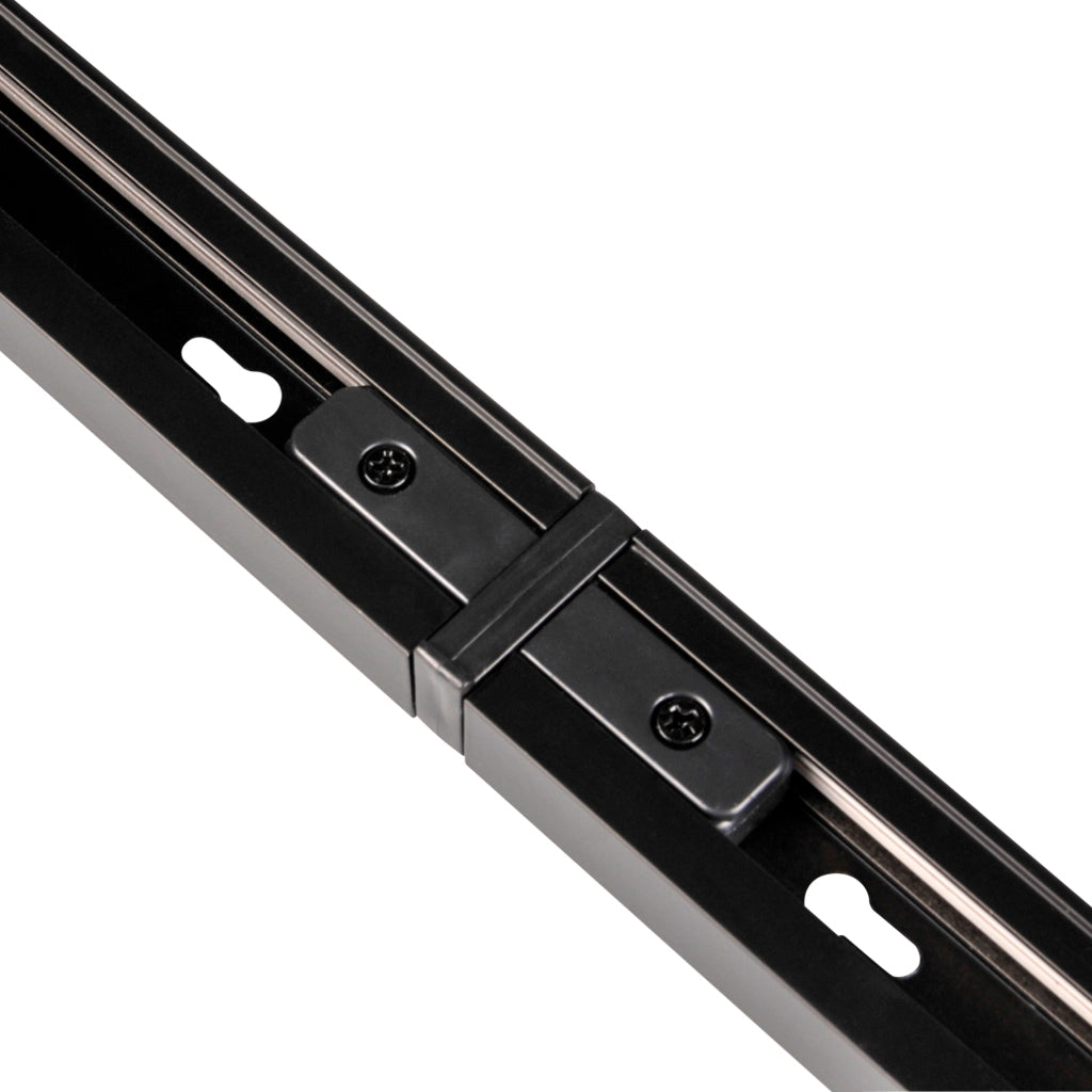 Connettore dritto nero in alluminio per binario Polux 321855