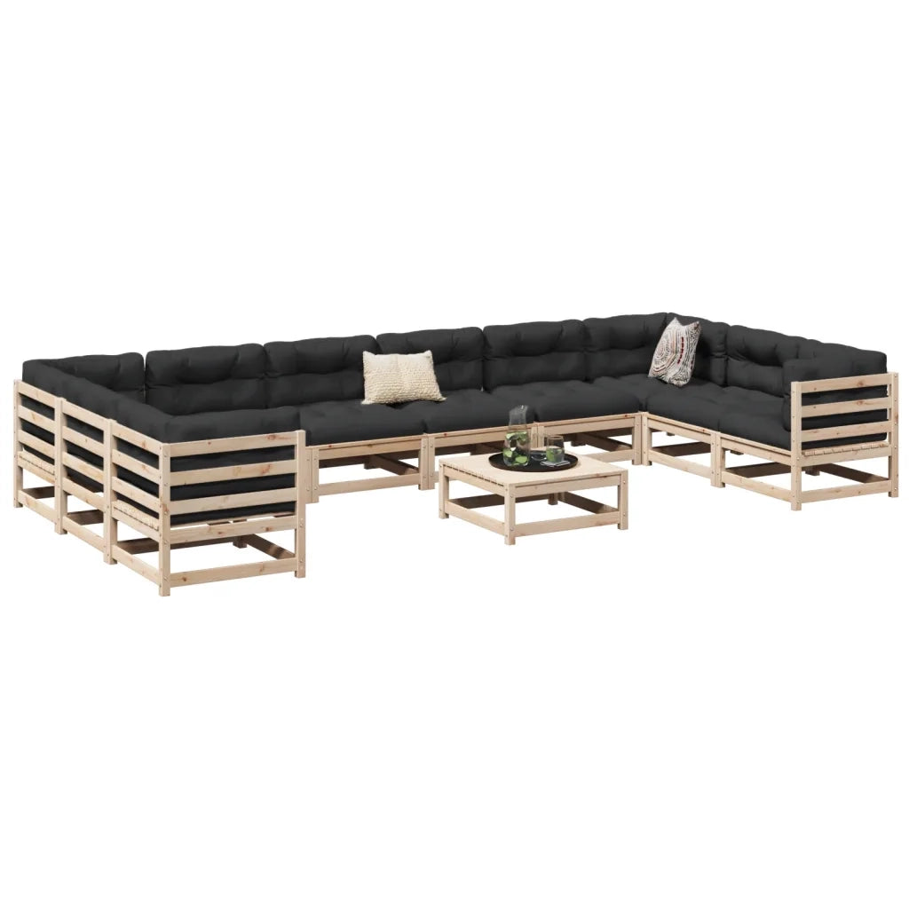 Set Divani da Giardino 11 pz in Legno Massello di Pino 3299644