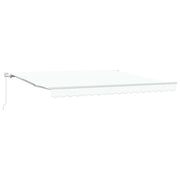 Tenda retrattile-Tenda parasole per balcone Bianco 400 ¡Á 300 cm Poliestere e Alluminio 143053