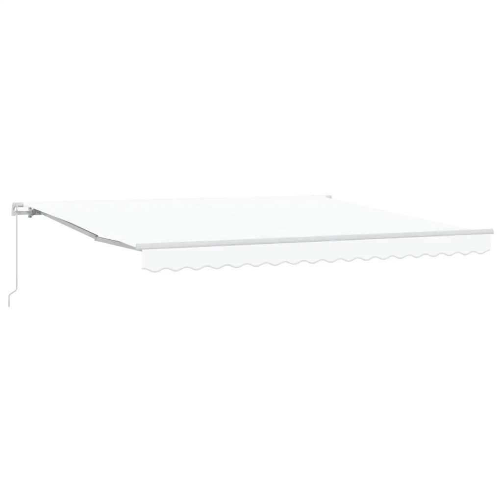 Tenda retrattile-Tenda parasole per balcone Bianco 400 ¡Á 300 cm Poliestere e Alluminio 143053