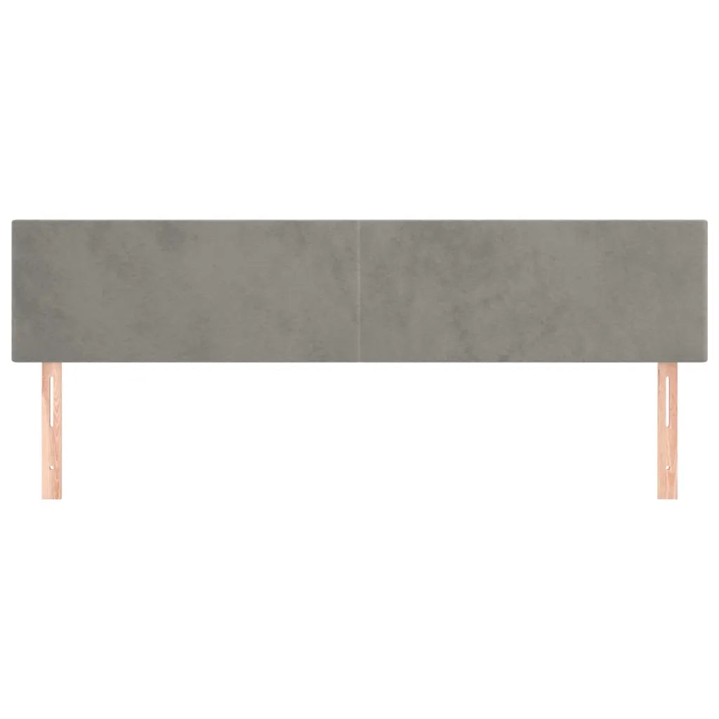 Testiera | Testata Grigio Chiaro 160x5x78/88 cm in Velluto