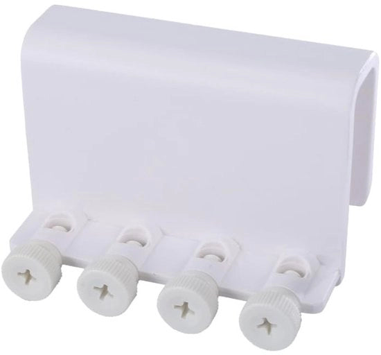 Sostegno per tubo in ABS di alta qualità - Supporto per acquario - Supporto per tubo - 4 Vie Flessibile - Montaggio alla parete - 9cm x 6cm