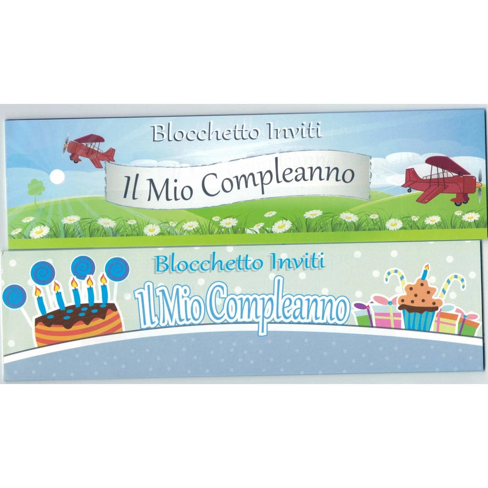 Trade Shop - 20 Invito Inviti In Carta 16x7 Cm Biglietto Biglietti Per Festa Party Maschile -
