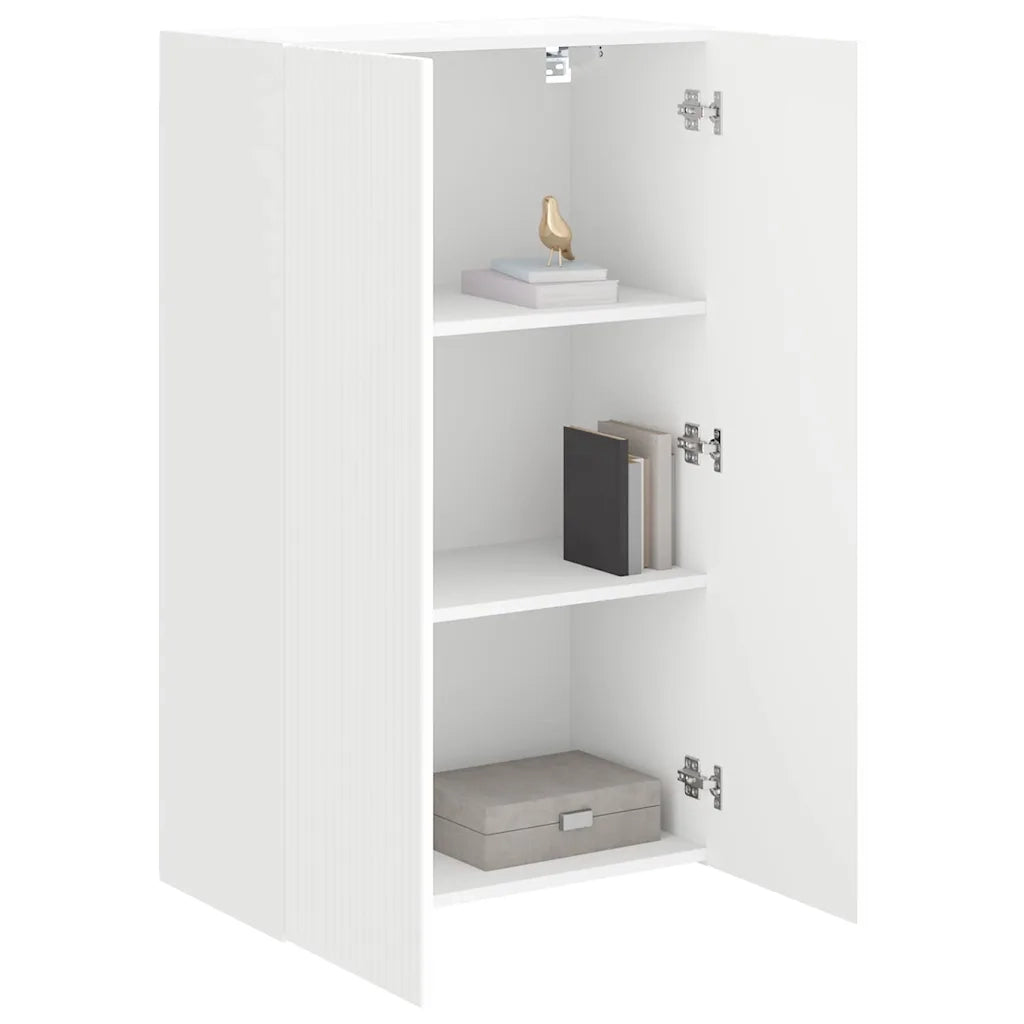 Mobile TV da Parete | Armadietto TV | Mobile Porta TV Bianco 59,5 x 31 x 100 cm Legno multistrato