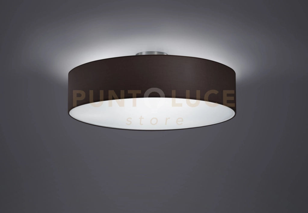 HOTEL PLAFONIERA TONDA PARALUME NERO D.50CM 3 LUCI ATTACCO E27