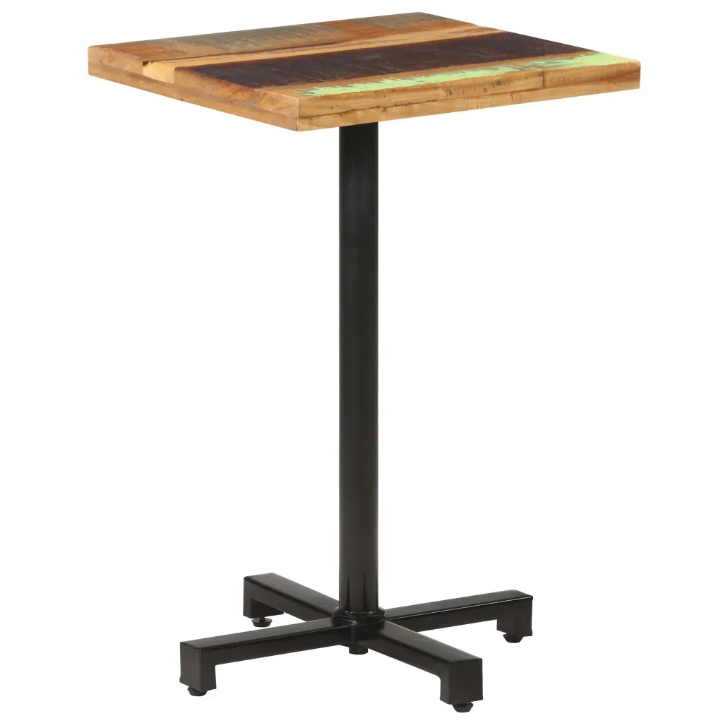 Tavolo da Bistrot Quadrato 50x50x75 cm in Massello di Recupero 320286